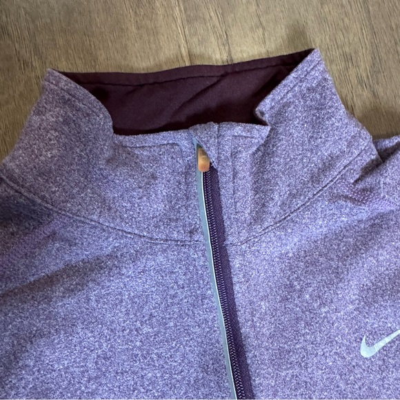 Nike Dri-Fit Heathered Purple Running Jacket - Picture 10 of 11